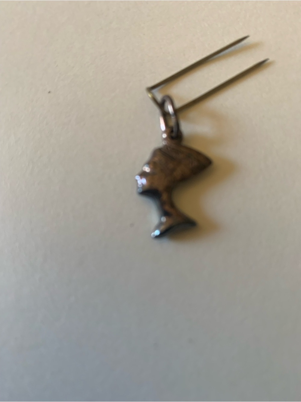 Silver-Tone Profile Charm Pendant - Women Jewelry